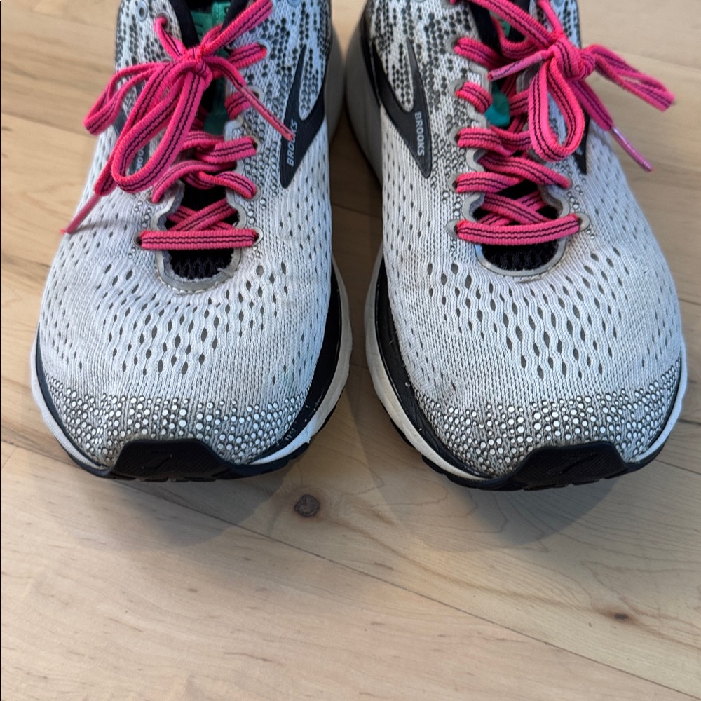 Brooks Womens Ghost 11 Gray Black Pink Shoes Athletic Sneakers-9.5-Read - Picture 3 of 9